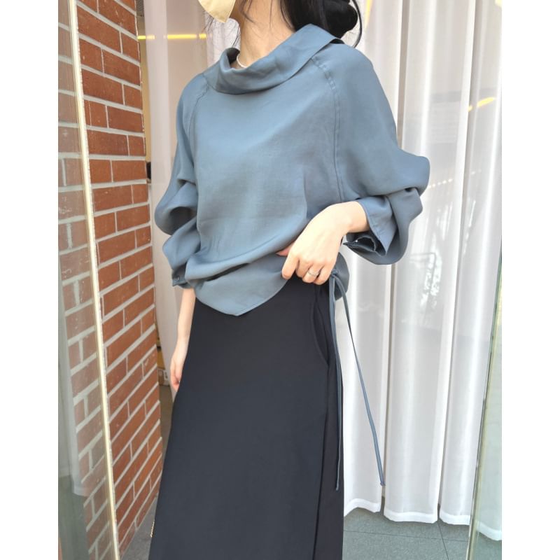 Cowl Neck Long-Sleeve Chic Blouse