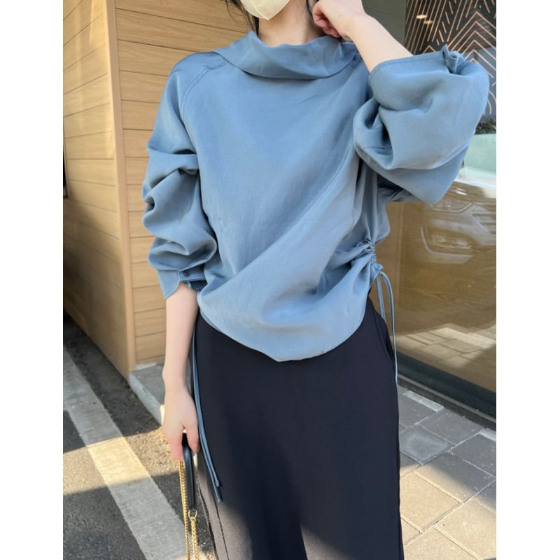 Cowl Neck Long-Sleeve Chic Blouse