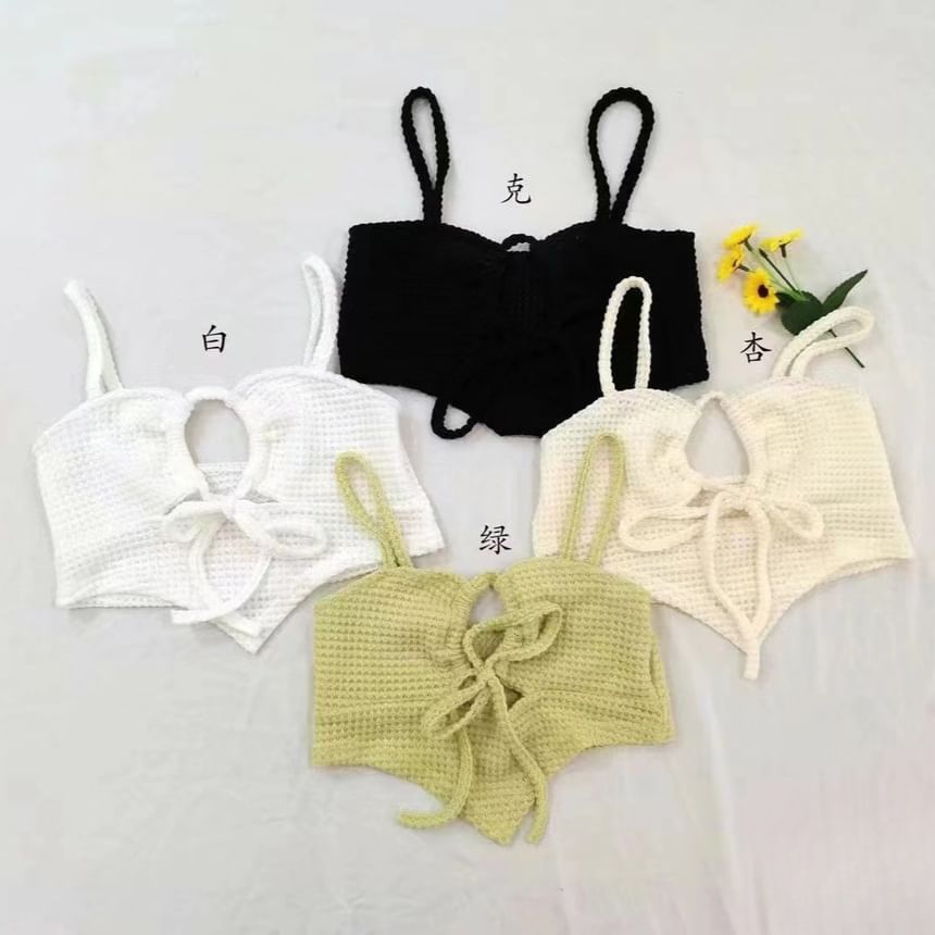 Cutout Asymmetric Cropped Camisole