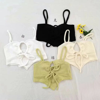 Cutout Asymmetric Cropped Camisole