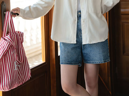Denim Long-Sleeve Button-Up Shirt