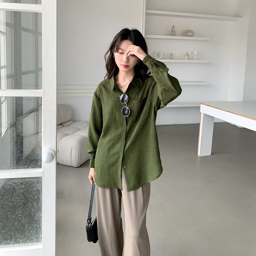 Long-Sleeve Classic Button Shirt