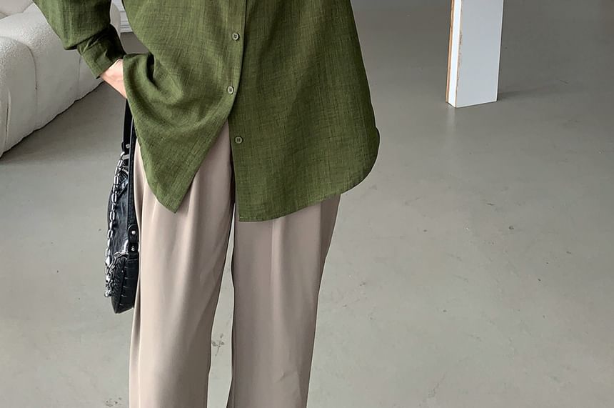 Long-Sleeve Classic Button Shirt