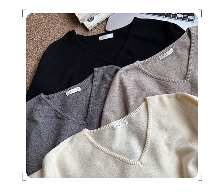 Tie-Waist V-Neck Sweater