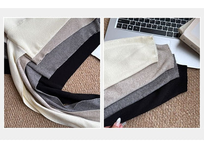 Tie-Waist V-Neck Sweater