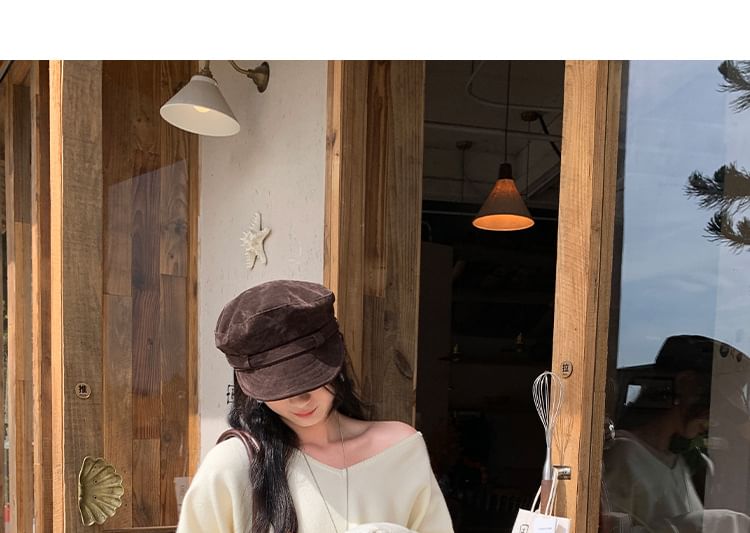 Tie-Waist V-Neck Sweater