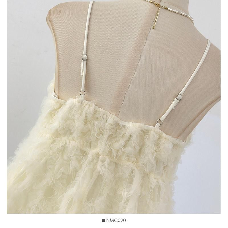 Spaghetti Strap Scoop Neck Ruffle Camisole