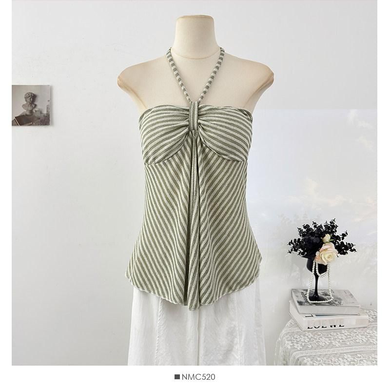 Halter Neck Striped Camisole