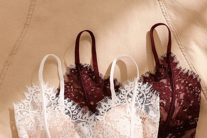 V-Neck Lace Bra Top