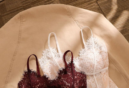 V-Neck Lace Bra Top