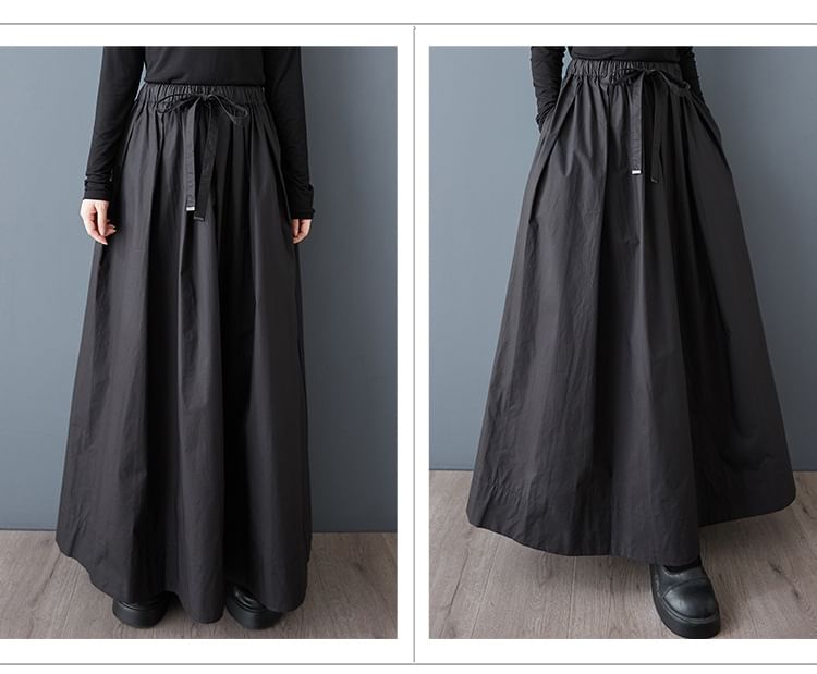 High Waist Midi A-Line Skirt