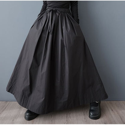 High Waist Midi A-Line Skirt