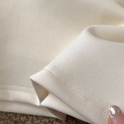 Drawstring Waist Plain Mini Pencil Skirt