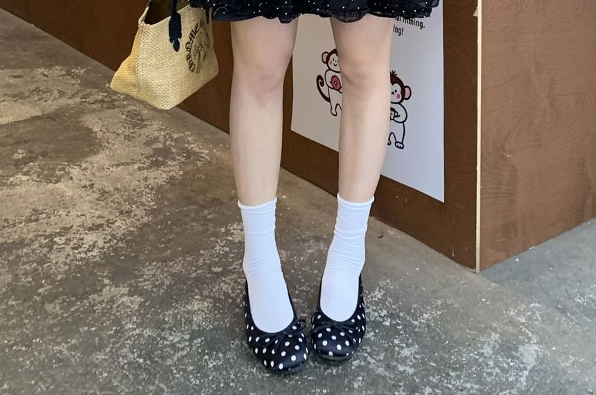 High Waist Micro Dotted Frill Tiered Mini A-Line Skirt