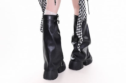 Low Waist Plaid Panel Asymmetrical Mini Skirt
