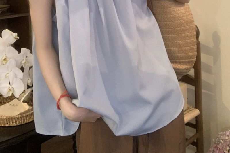 Simple Halter Neck Blouse