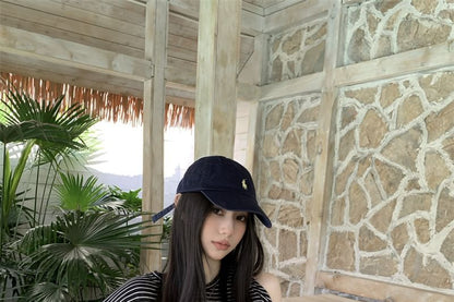 Cold-Shoulder Striped Long-Sleeve Tee
