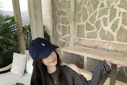 Cold-Shoulder Striped Long-Sleeve Tee
