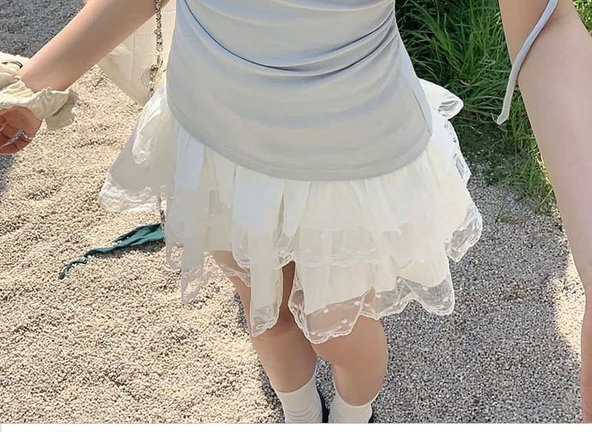 One-Shoulder Ruched Sleeveless Top