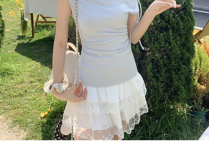 One-Shoulder Ruched Sleeveless Top