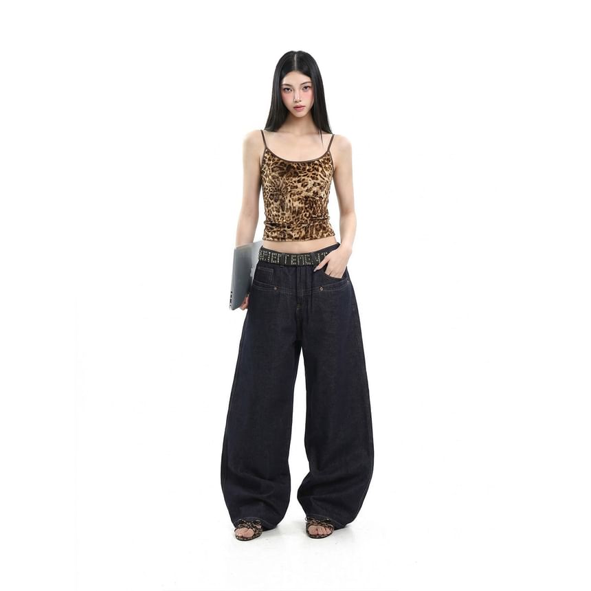 Velvet Scoop-Neck Slim-Fit Crop Cami