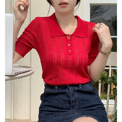 Classic Knit Polo Shirt