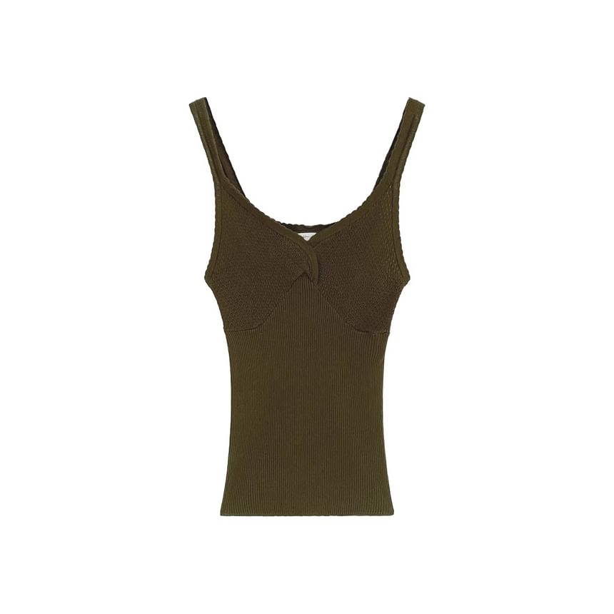 Crop V-Neck Sleeveless Tank
