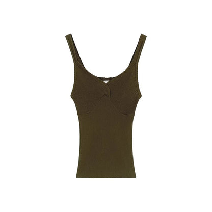 Crop V-Neck Sleeveless Tank