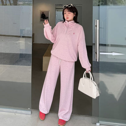 Half-Zip Knit Sweatshirt and Joggers Set
