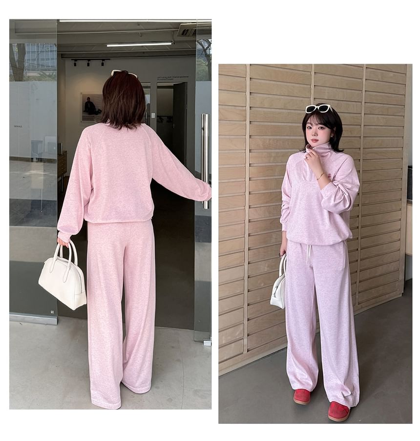 Half-Zip Knit Sweatshirt and Joggers Set