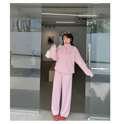 Half-Zip Knit Sweatshirt and Joggers Set