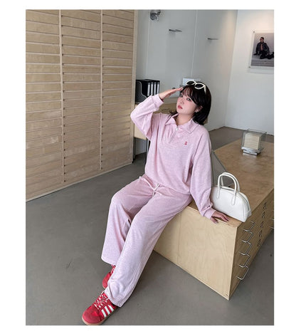 Half-Zip Knit Sweatshirt and Joggers Set