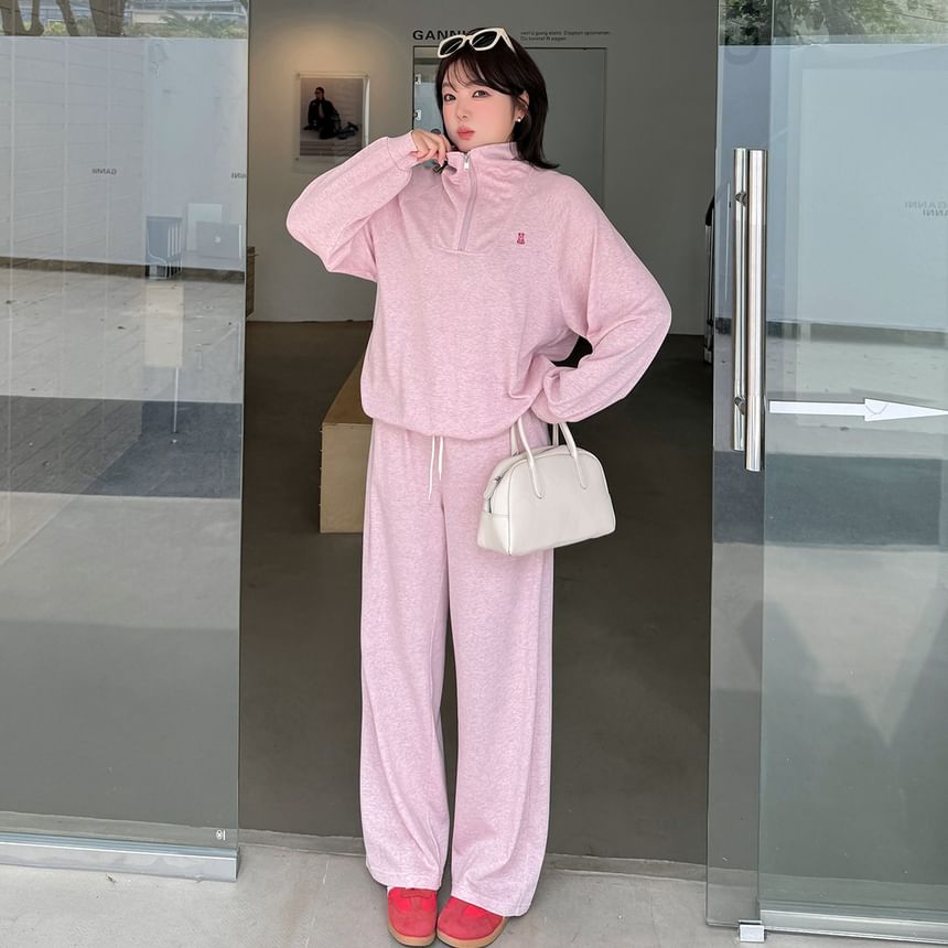 Half-Zip Knit Sweatshirt and Joggers Set