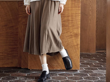 Band Collar Button Blouse