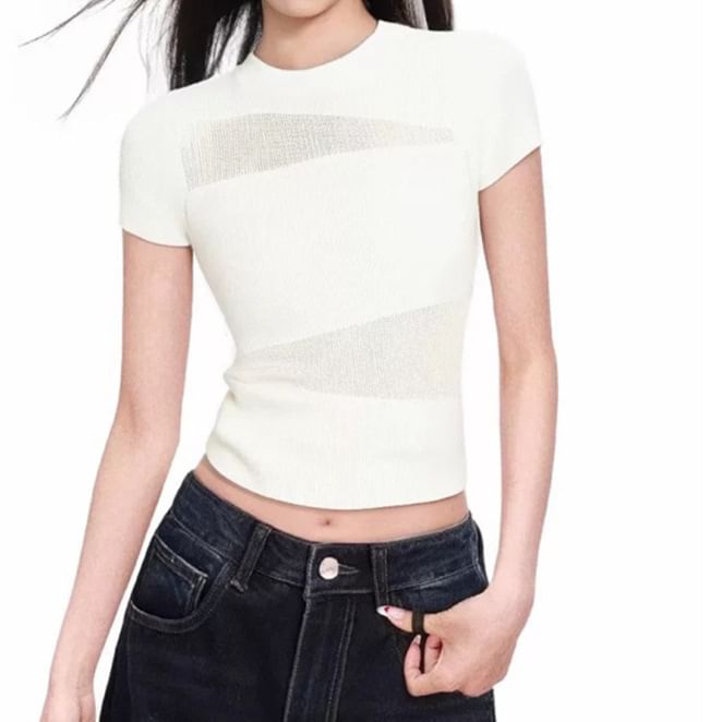 Mock Neck Ribbed Cap Sleeve Top