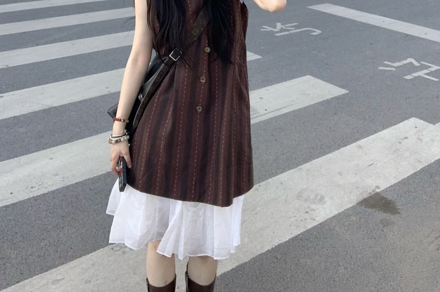Striped Crew Neck Tunic