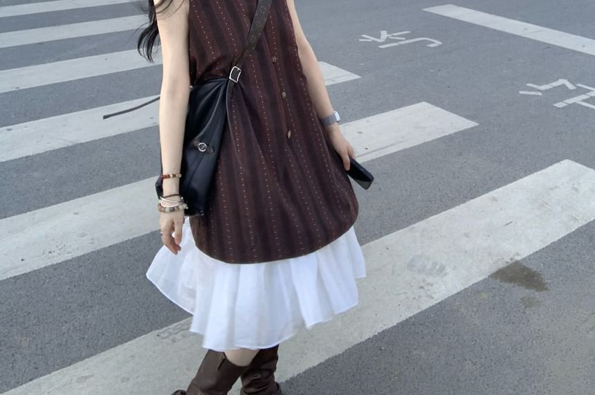 Striped Crew Neck Tunic