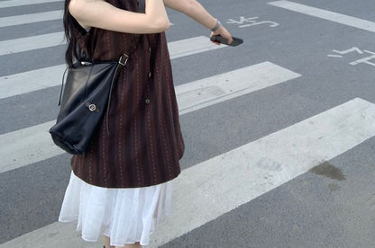 Striped Crew Neck Tunic