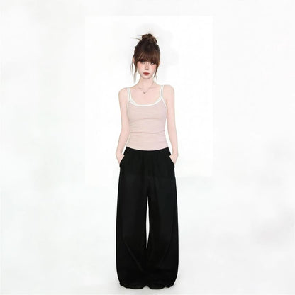 Strapped Striped Crop Tee