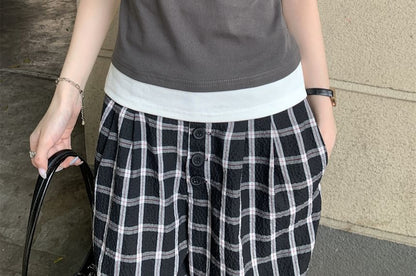 Faux Two-Piece Crewneck Stripe Tee