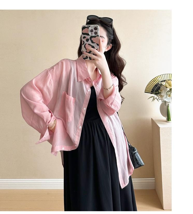 Maternity Collared Shirt and A-Line Dress Set