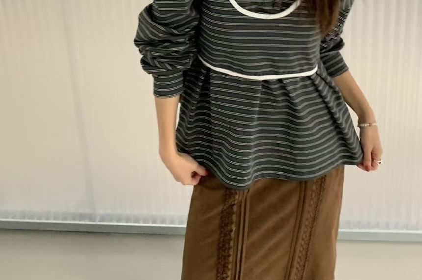 Striped Polo and Crop Tank Duo