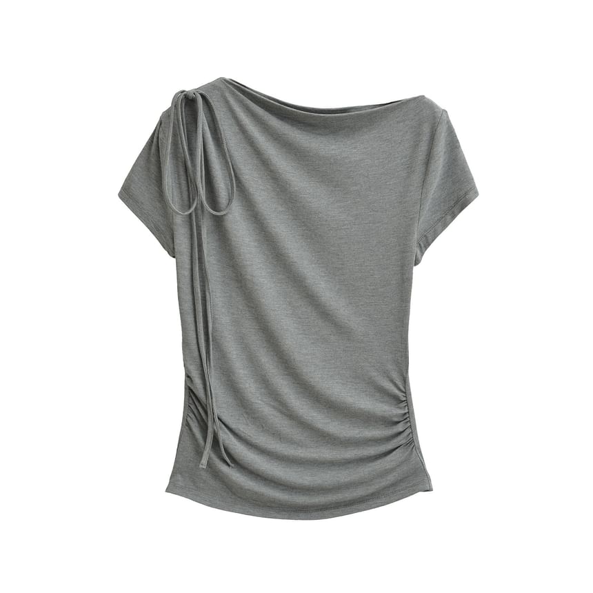 Off-Shoulder Ruched Tee