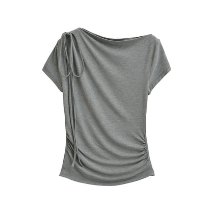 Off-Shoulder Ruched Tee