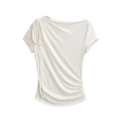 Off-Shoulder Ruched Tee