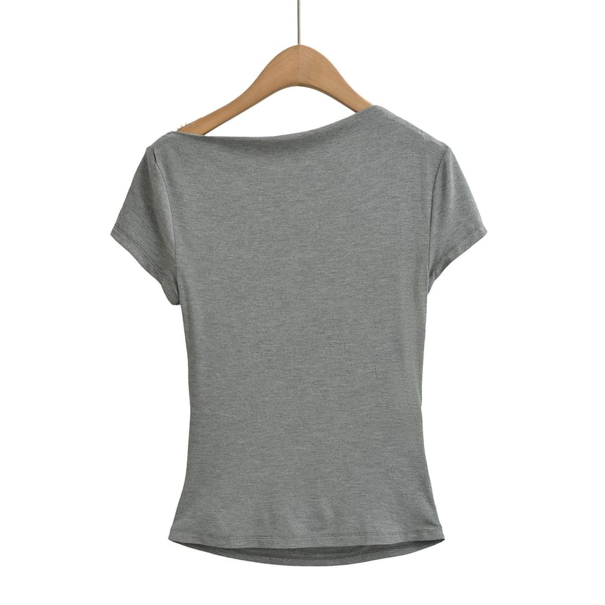 Off-Shoulder Ruched Tee