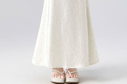 High Waist Rhinestone Mermaid Maxi Skirt
