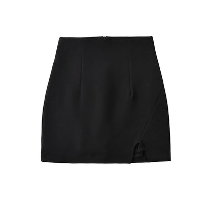 High Waist Plain Mini Pencil Skirt