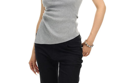 Strapless Plain Asymmetrical Crop Tube Top