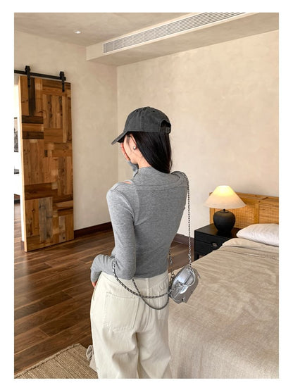 Cardigan Set: Button-Front with Mock Neck Camisole
